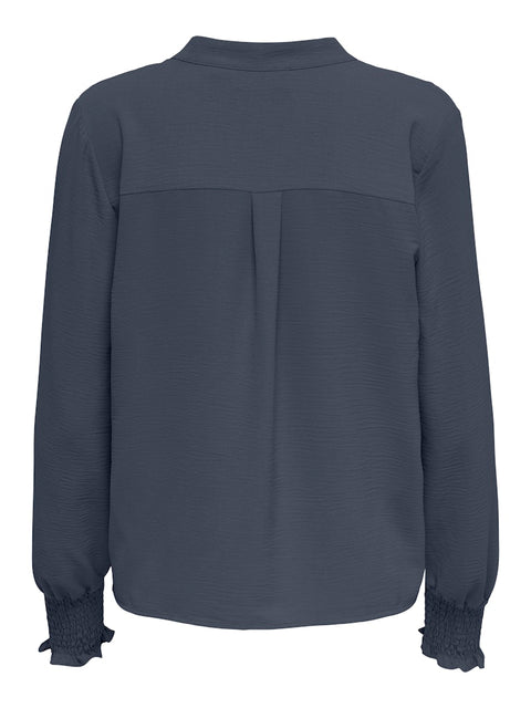 Only NOOS - 15284309 ONLMETTE V-NECK LS SM - Ombre Blue / blousje