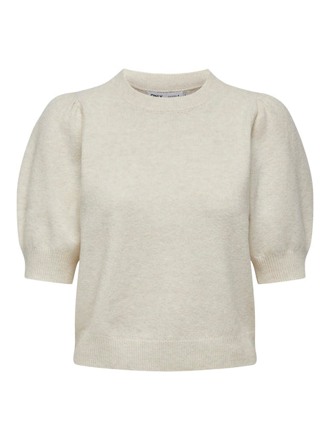 Only NOOS - 15318551 ONLRICA LIFE 2/4 PULL - Birch/W. Melange / top