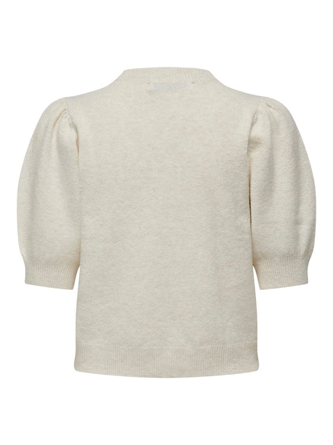 Only NOOS - 15318551 ONLRICA LIFE 2/4 PULL - Birch/W. Melange / top
