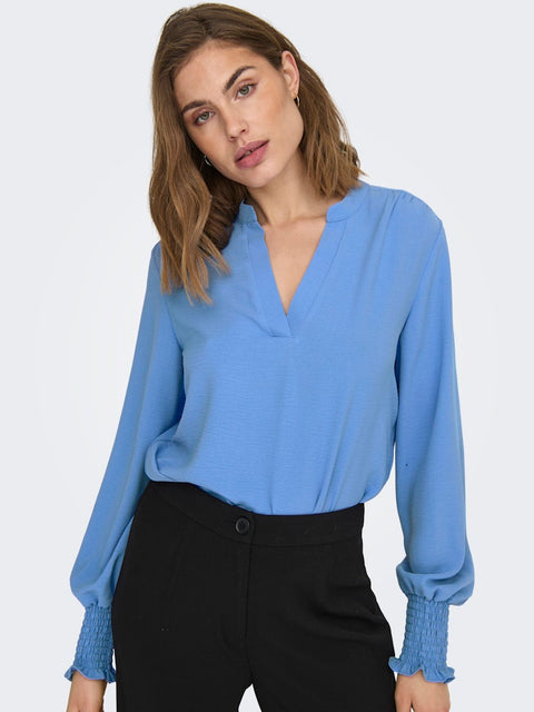 Only - 15284309 ONLMETTE V-NECK LS SM - Provence
