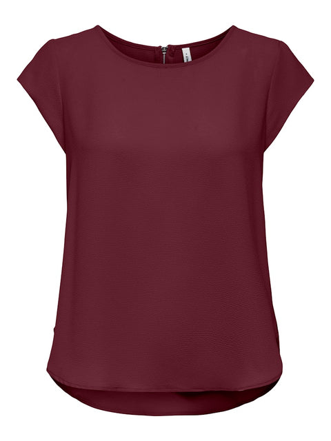 Only NOOS - 15142784 ONLVIC S/S SOLID TOP - Tawny Port / top