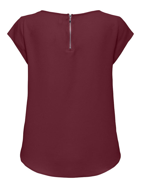 Only NOOS - 15142784 ONLVIC S/S SOLID TOP - Tawny Port / top