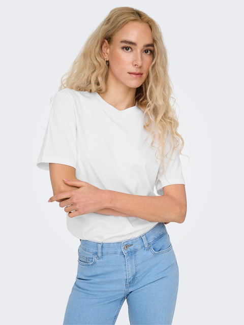 Only - 15320892 ONLMONJA S/S TEE JRS - White