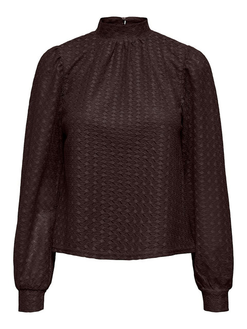 Only - 15356169 ONLCOLBIE L/S TOP BOX - Chocolate Torte
