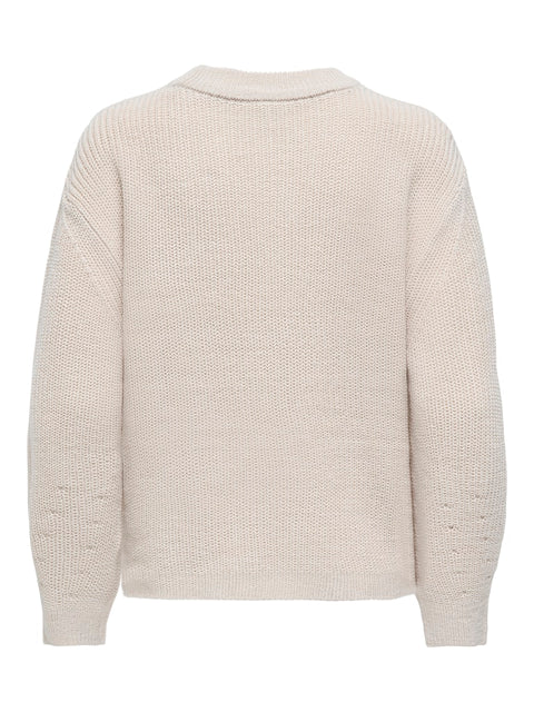 Only NOOS - 15361110 ONLMILOUZ LS RIB PULL - Moonbeam / sweater