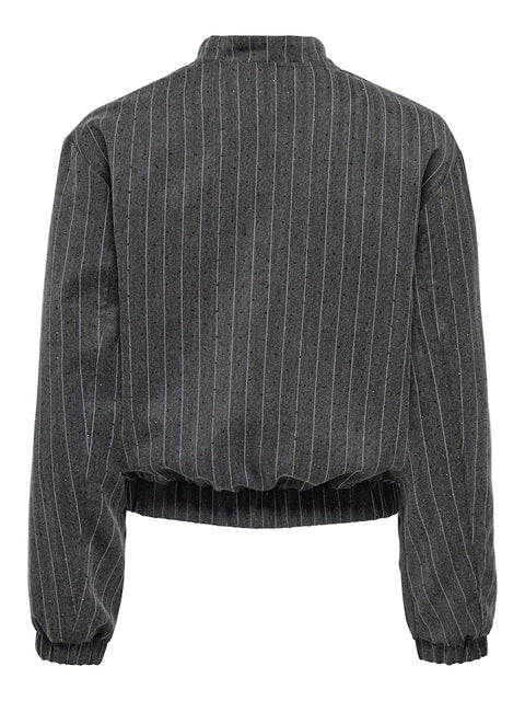 Only - 15356614 ONLYUKI STRIPE STONE - Dark Grey Melang