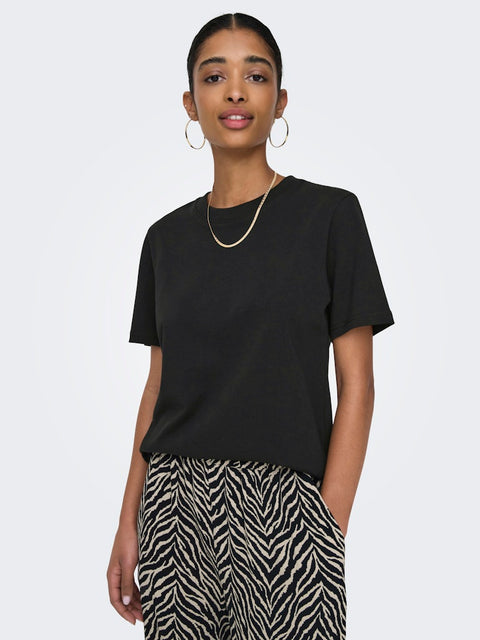 Only - 15320892 ONLMONJA S/S TEE JRS - Black