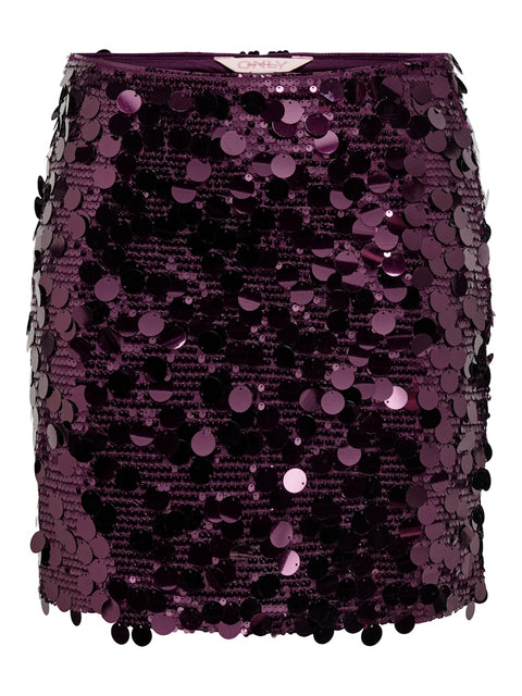 Only - 15336231 ONLJADEL SEQUINS SKIR - Winetasting/W. W