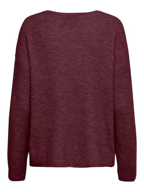 Only - 15204588 ONLCAMILLA V-NECK L/S - Port Royale/MELA