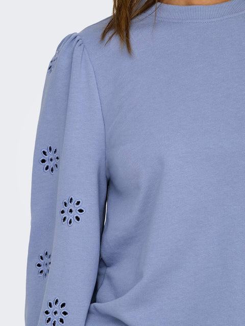 Only - 15315687 ONLFEMME L/S PUFF EMB - Tempest / sweater