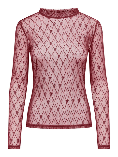 Only - 15352875 ONLSALINA L/S LACE TO - Cabernet
