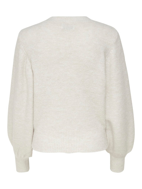 Only - 15210667 ONLELSA L/S PULLOVER - Pumice Stone/W.