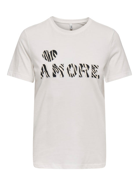 Only - 15363556 ONLDITTE LIFE RHNSTN - Cloud Dancer/Hea