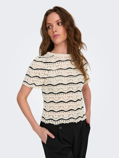 Only - 15318123 ONLANNASOFIA LIFE SS - Birch/Black