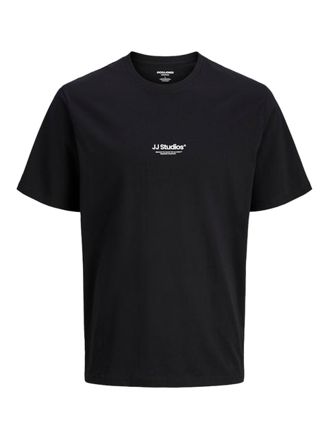 Jack & Jones - 12278787 JJESOHO TEE SS CREW N - Black