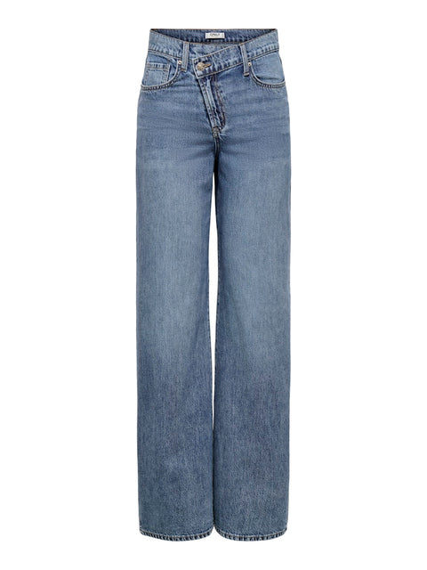 Only - 15366323 ONLHOPE MW WIDEUNEVEN - Medium Blue D 32