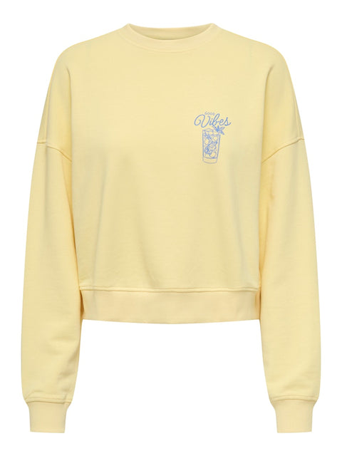 Only - 15372446 ONLVIVVIAN L/S O-NECK - Sunlight/Good vi