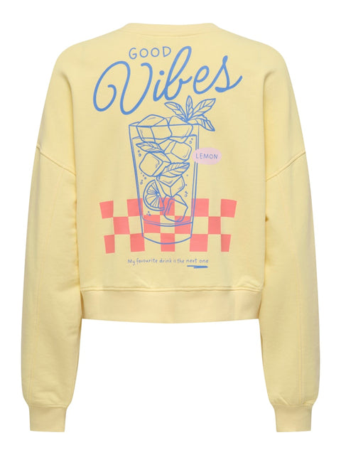 Only - 15372446 ONLVIVVIAN L/S O-NECK - Sunlight/Good vi