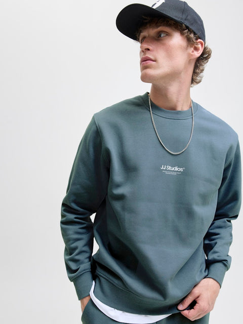 Jack & Jones - 12278791 JJESOHO SWEAT CREW NE - Stormy Weather