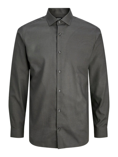 Jack & Jones - 12227385 JPRBLAPARKER SHIRT L/ - Dark Grey Melang