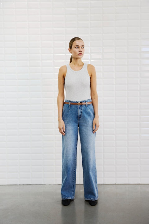 With Black - WBLDORDI TANK - melange grey mel / top