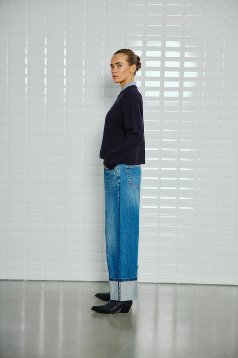 With Black - WBLCELESTE LS CARD - 020 navy