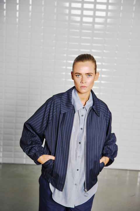 With Black - WBLVALENTINA BOMBER - midnight p midni