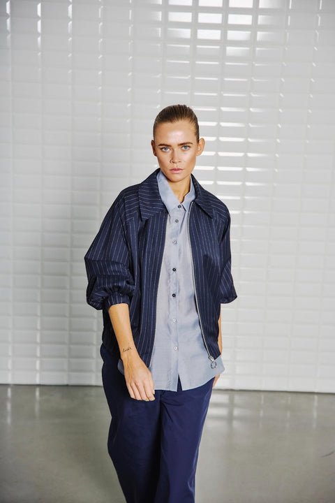 With Black - WBLVALENTINA BOMBER - midnight p midni