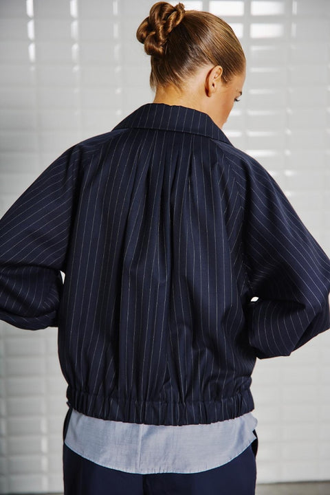 With Black - WBLVALENTINA BOMBER - midnight p midni