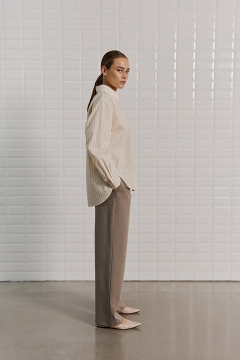 With Black - WBLELVOR LS SHIRT - pumice stp pumic / blouse