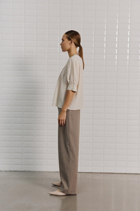 With Black - WBLJENNY LS - birch birch / bloezen