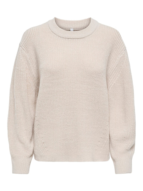 Only NOOS - 15361110 ONLMILOUZ LS RIB PULL - Moonbeam / sweater