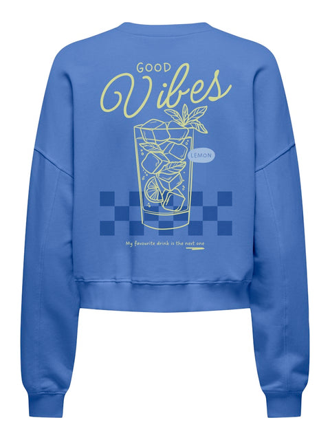 Only - 15372446 ONLVIVVIAN L/S O-NECK - Ultramarine/Good