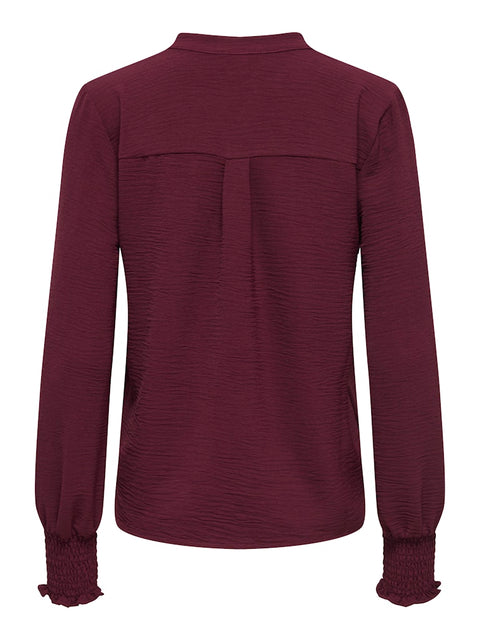 Only NOOS - 15284309 ONLMETTE V-NECK LS SM - Tawny Port / blousje