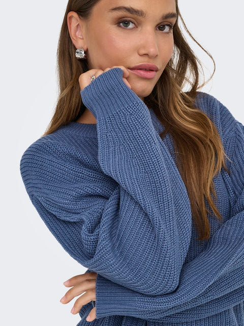 Only NOOS - 15361110 ONLMILOUZ LS RIB PULL - Vintage Indigo / sweater