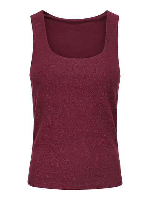 Only NOOS - 15356494 ONLEA GLITTER S/L 2-W - Chocolate Truffl / top