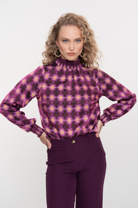 Geisha - Blouse/top 53944-20 - 380 purple/yello