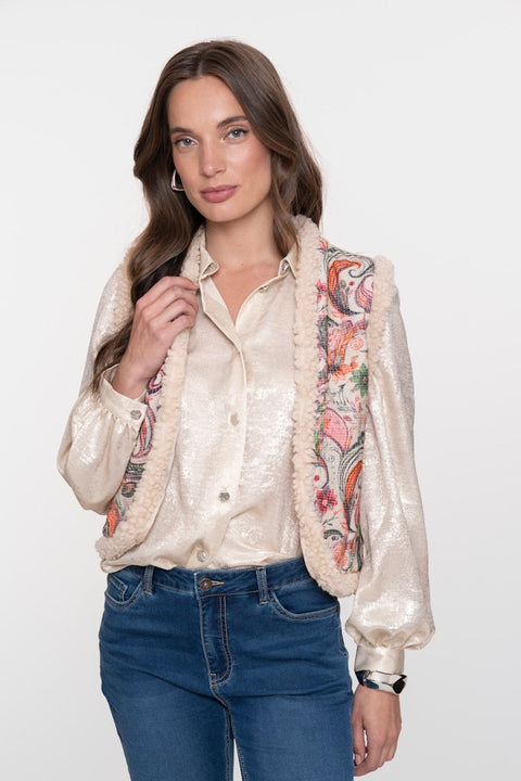 Geisha - Gilet 55899-20 - 715 beige/soft p