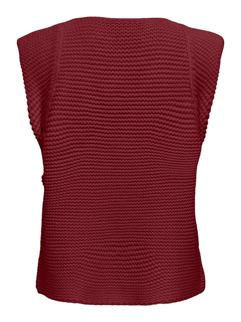 Only - 15307880 ONLLOUI VEST EX KNT - Cabernet