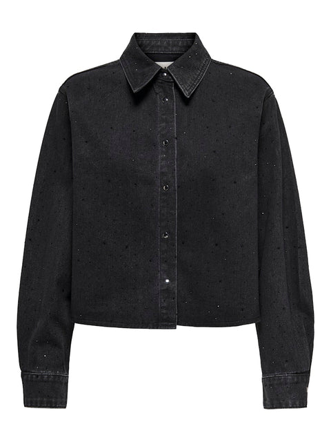 Only - 15358233 ONLMAGGIEMAY L/S DNM - Black Denim