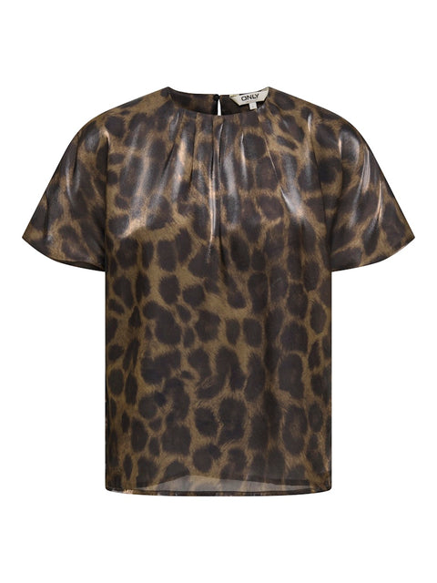 Only - 15358417 ONLSTELLA LIFE SS TOP - Chocolate Torte/