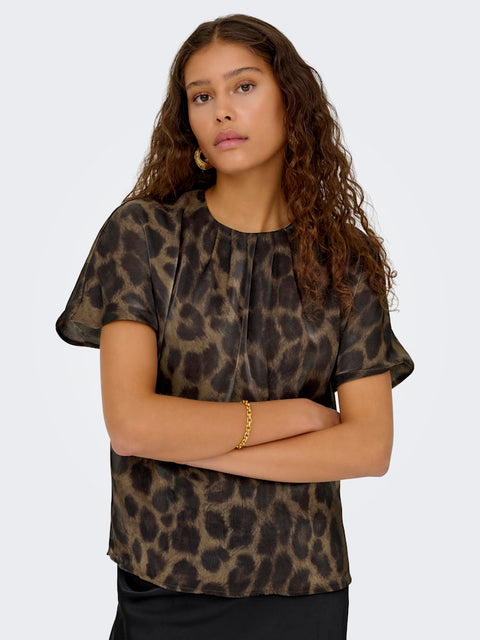 Only - 15358417 ONLSTELLA LIFE SS TOP - Chocolate Torte/