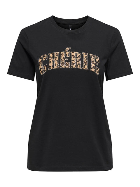 Only - 15363556 ONLDITTE LIFE RHNSTN - Black/Cherie