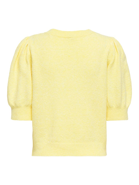 Only NOOS - 15318551 ONLRICA LIFE 2/4 PULL - Double Cream/Mel / top