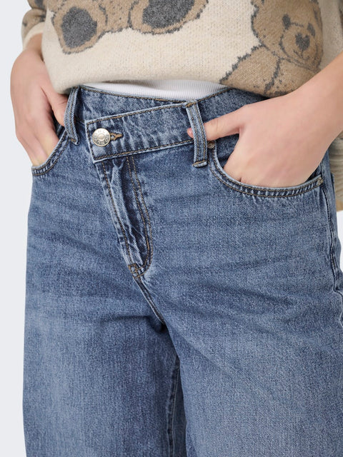 Only - 15366323 ONLHOPE MW WIDEUNEVEN - Medium Blue D 32