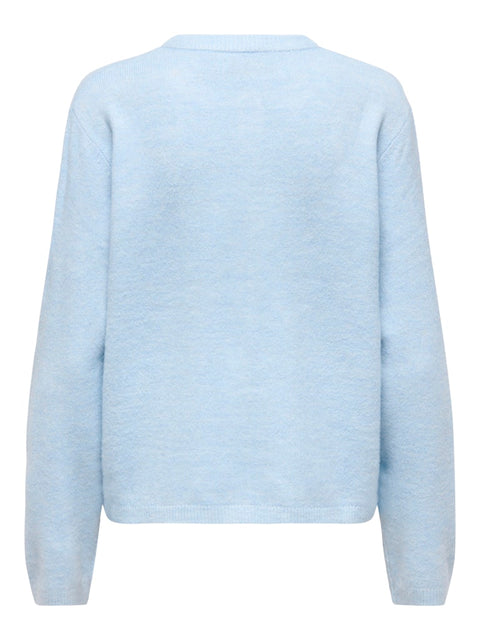 Only NOOS - 15368980 ONLSIMONI L/S O-NECK - Cashmere Blue/ME