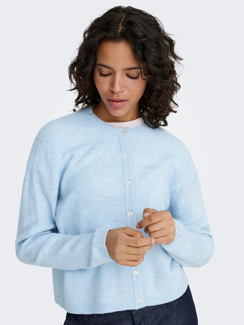 Only NOOS - 15368980 ONLSIMONI L/S O-NECK - Cashmere Blue/ME