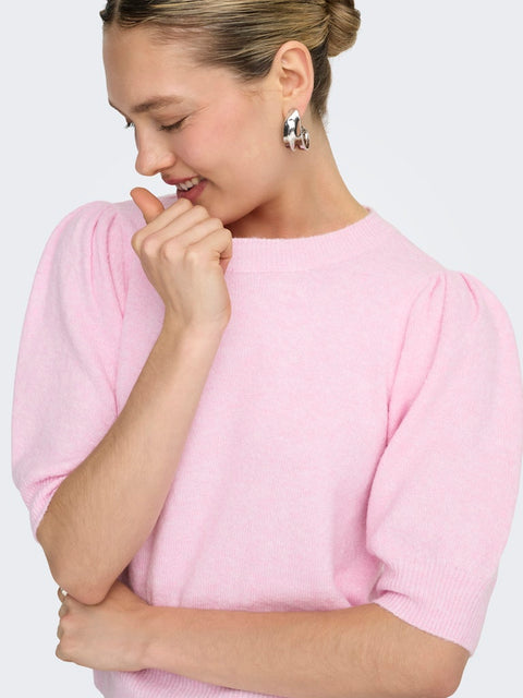 Only NOOS - 15318551 ONLRICA LIFE 2/4 PULL - Pink-A-Boo/Melan / top