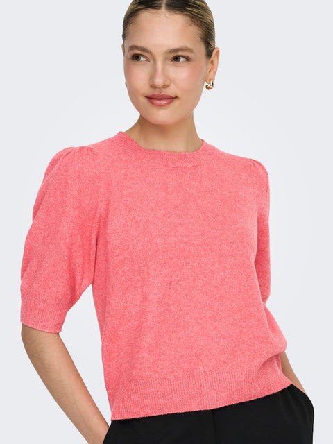 Only NOOS - 15318551 ONLRICA LIFE 2/4 PULL - Sun Kissed Coral / top