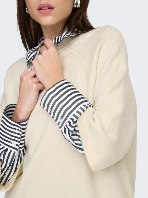 Only NOOS - 15333199 ONLSIMONI 3/4 PULLOVE - Birch/MELANGE / top